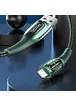 Дата кабель USAMS US-SJ469 Raydan Series USB to Lightning Smart Power-off Cable (1.2m) Темно-зеленый