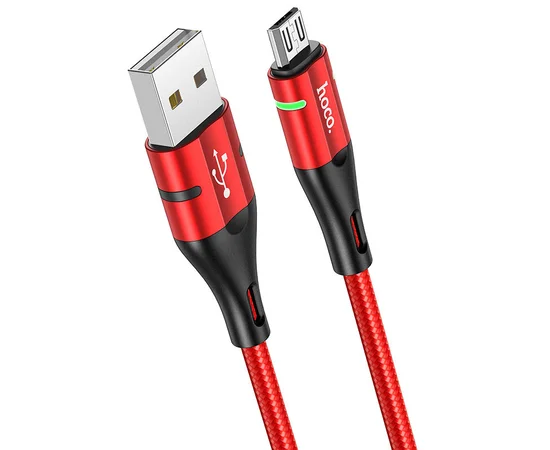 Дата кабель Hoco U93 "Shadow" MicroUSB (1.2 m) Червоний