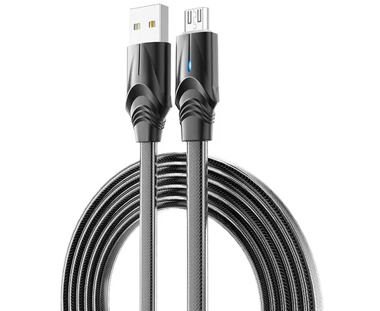 Дата кабель Borofone BU12 Synergy USB to MicroUSB (1.2m) Черный
