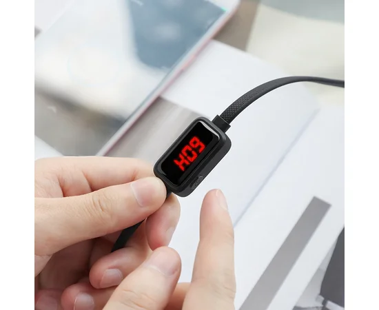 Дата кабель Hoco S4 "With Timer" USB to MicroUSB (1.2m) Черный