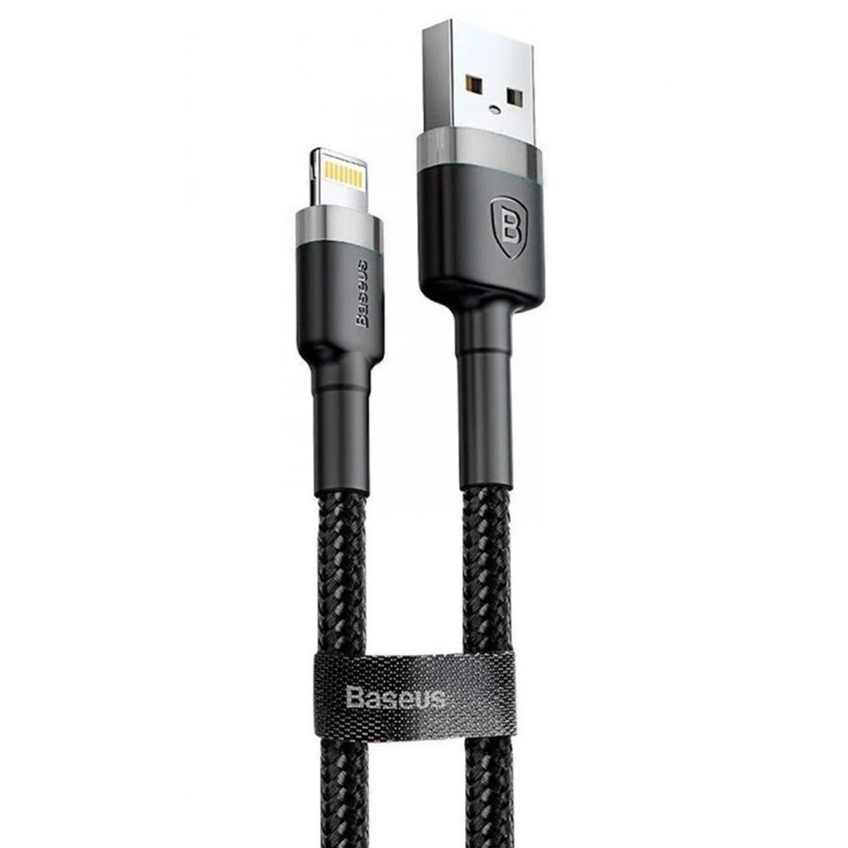 Дата кабель Baseus Cafule Lightning Cable 2.4A (1m) Сірий / Чорний