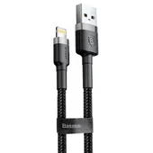 Дата кабель Baseus Cafule Lightning Cable 2.4A (1m) Серый / Черный