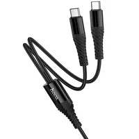 Дата кабель Hoco X123 Victory 2in1 Type-C to Type-C/Type-C 3A (1m) Black