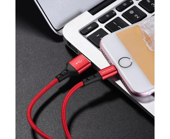 Дата кабель Borofone BX20 Enjoy USB to Lightning (1m) Красный