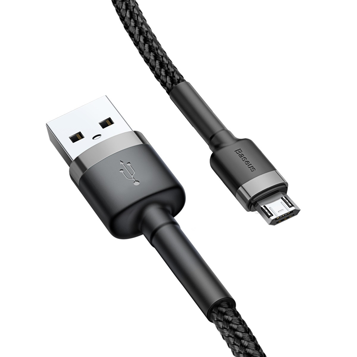 Дата кабель Baseus Cafule MicroUSB Cable 2.4A (1m) Серый / Черный