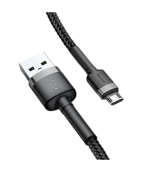 Дата кабель Baseus Cafule MicroUSB Cable 2.4A (1m) Серый / Черный Дата кабель Baseus Cafule MicroUSB Cable 2.4A (1m) Серый / Черный