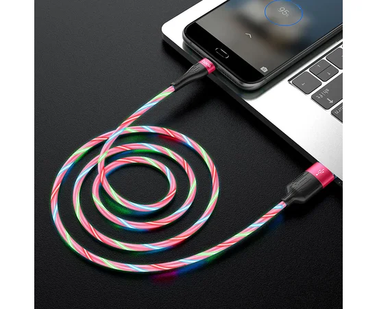 Дата кабель Hoco  U85 "Charming Night" MicroUSB (1М) Розовый