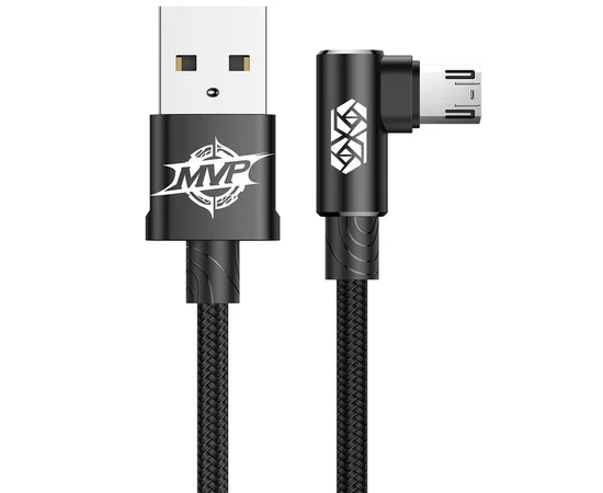 Дата кабель Baseus MVP Elbow Micro-USB Cable 1.5A (2m) (CAMMVP-B) Black