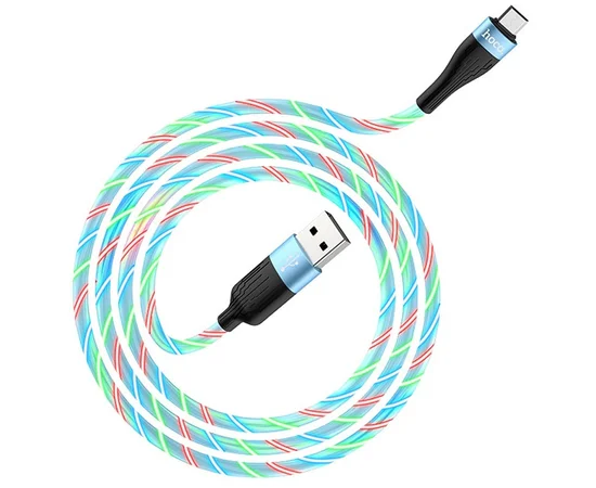 Дата кабель Hoco  U85 "Charming Night" MicroUSB (1М) Синий