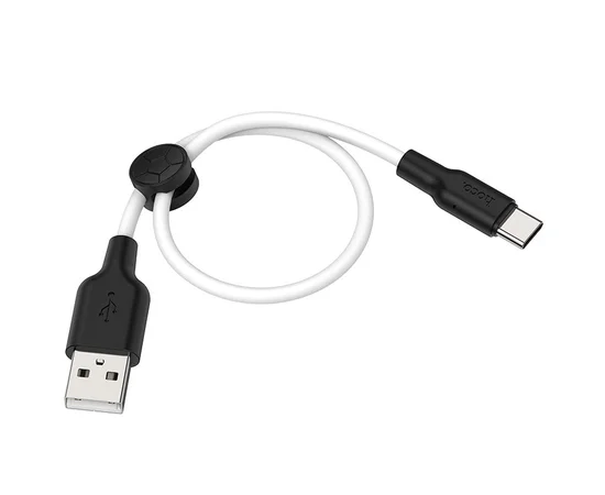 Дата кабель Hoco X21 Plus Silicone Type-C Cable (0.25m) Черный / Белый