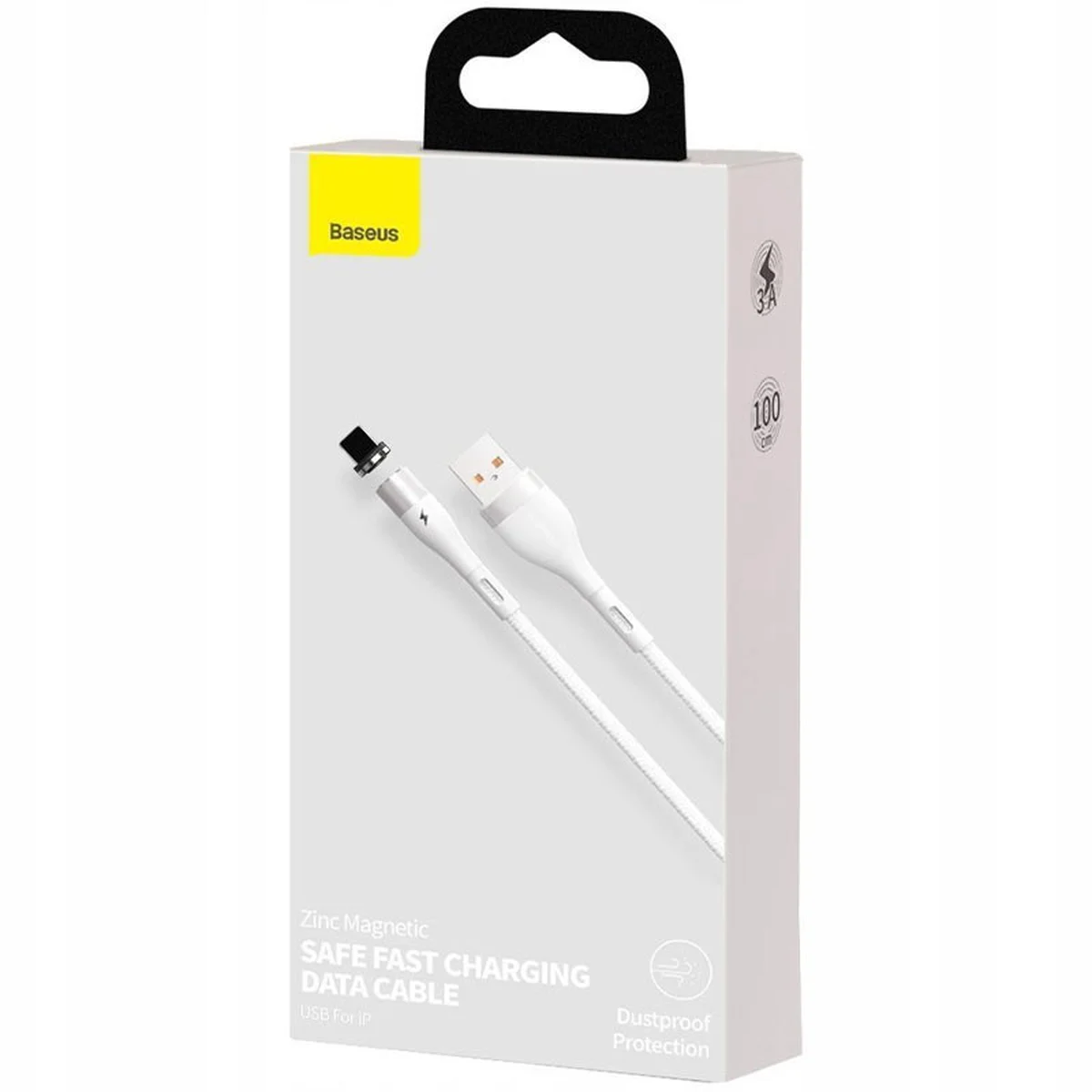 Дата кабель Baseus Zinc Magnetic Lightning 2.4A (1m) (CALXC-K) Білий