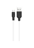 Дата кабель Hoco X21 Plus Silicone MicroUSB Cable (1m) Черный / Белый