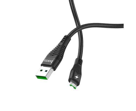 Дата кабель Hoco U53 Flash microUSB (4A) (1.2m) Черный