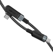 Дата кабелю Acefast C5-03 USB-C to USB-C 100W прямий angled aluminum alloy (1m) Black