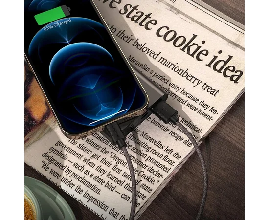 Дата кабель Borofone BX52 Airy USB to Lightning (1m) Черный