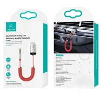 Bluetooth ресивер USAMS US-SJ504 Aluminum Alloy Car Wireless Audio Receiver BT 5.0 Серый / Черный