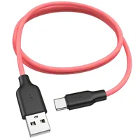 Дата кабель Hoco X21 Plus Fluorescent Silicone Type-C Cable (1m) Червоний
