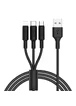 Дата кабель Hoco X25 "Soarer" 3in1 Lightning -MicroUSB-Type-C Черный
