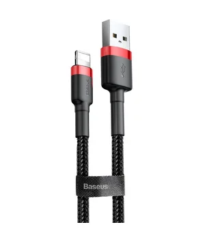 Дата кабель Baseus Cafule Lightning Cable 2.4A (1m) Червоний / Чорний
