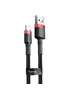 Дата кабель Baseus Cafule Lightning Cable 2.4A (1m) Червоний / Чорний