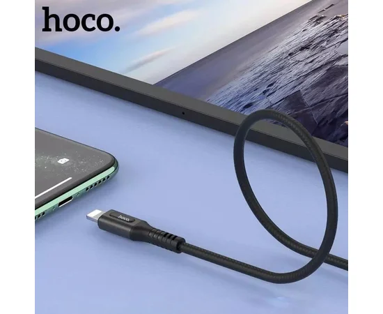 Дата кабель Hoco U79 "Admirable Smart Power" lightning (1.2М) Черный