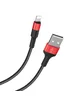 Дата кабель Hoco X26 Xpress Lightning Cable (1m) Черный / Красный