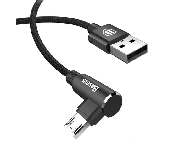 Дата кабель Baseus MVP Elbow Micro-USB Cable 1.5A (2m) (CAMMVP-B) Black