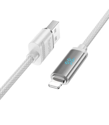 Дата кабель Hoco U127 Power USB to Lightning Silver / Gray