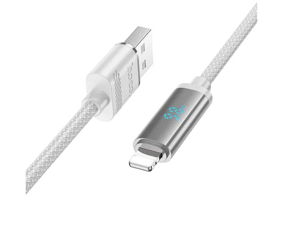 Дата кабель Hoco U127 Power USB to Lightning Silver / Gray