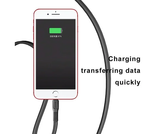 Дата кабель Baseus Tough USB to Lightning 2A (1m) Черный