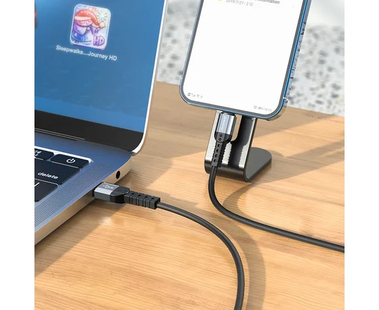 Дата кабель Borofone BX64 Special USB to Lightning (1m) Черный