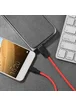 Дата кабель Hoco X21 Silicone Type-C Cable (1m) Черный / Красный