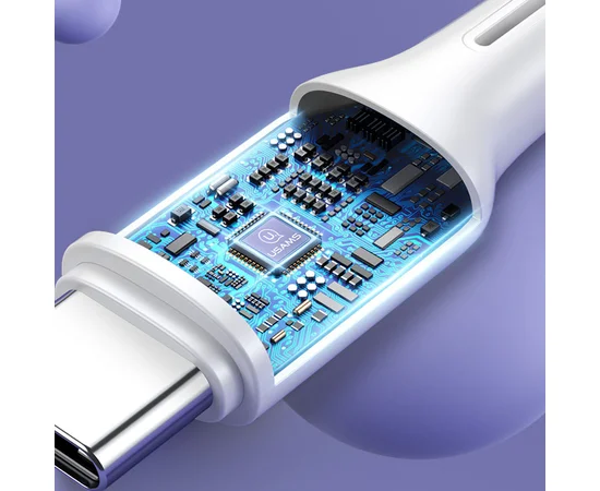 Дата кабель USAMS US-SJ459 U43 Type-C to Type-C 100W PD (1.2m) Белый
