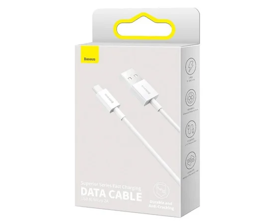 Дата кабель Baseus Superior Series Fast Charging MicroUSB Cable 2A (1m) (CAMYS) Белый