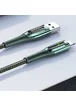 Дата кабель USAMS US-SJ469 Raydan Series USB to Lightning Smart Power-off Cable (1.2m) Темно-зеленый