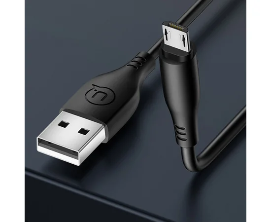 Дата кабель USAMS US-SJ268 U18 Round MicroUSB Cable (1m) Черный