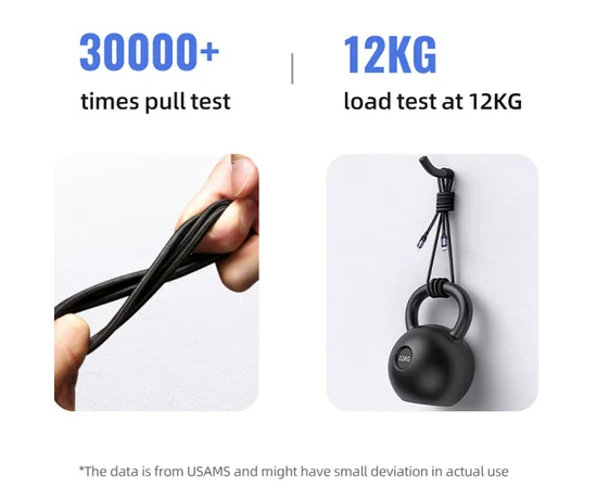 Дата кабель USAMS US-SJ521 U71 Type-C to Lightning PD 20W (1.2m) Black