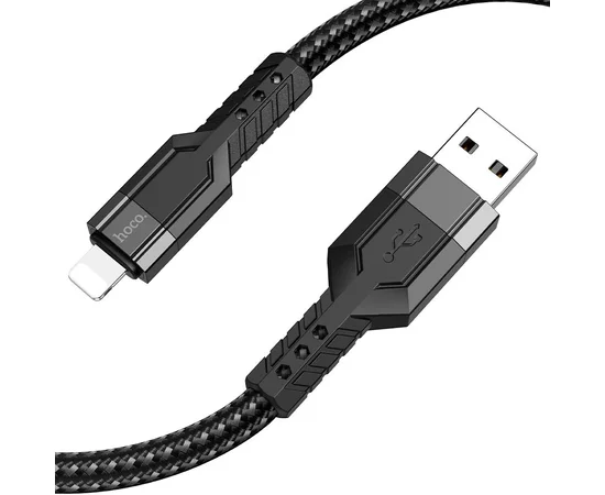 Дата кабель Hoco U110 charging data sync USB to Lightning (1.2 m) Черный