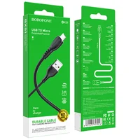 Дата кабель Borofone BX51 Triumph USB to MicroUSB (1m) Чорний
