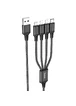 Дата кабель Hoco X76 4in1 2xLightning + Type-C + MicroUSB (1m) Black