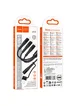 Дата кабель Hoco X123 Victory 3in1 Type-C to Lightning/Type-C/MicroUSB 3A (1m) Black