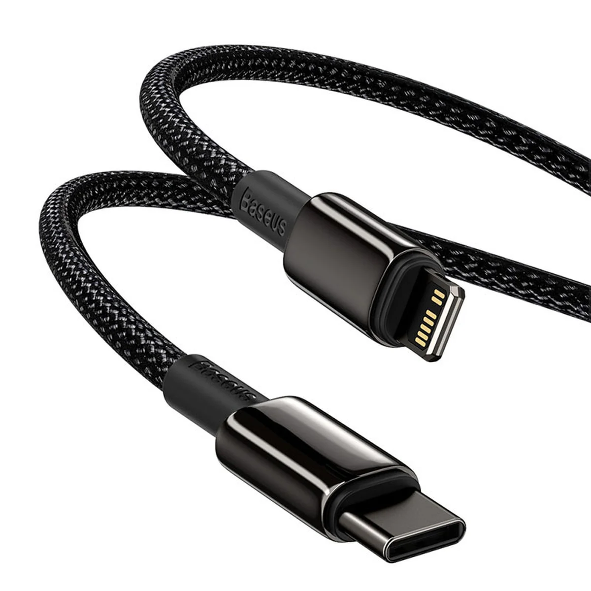 Дата кабель Baseus Tungsten Gold Type-C to Lightning PD 20W (1m) (CATLWJ) Чорний