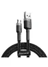 Дата кабель Baseus Cafule MicroUSB Cable 2.4A (1m) Сірий / Чорний