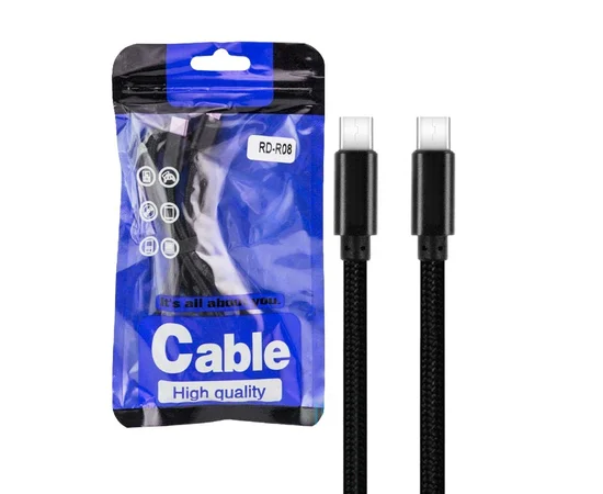 Дата кабель RD-R08 Type-C - Type-C Черный