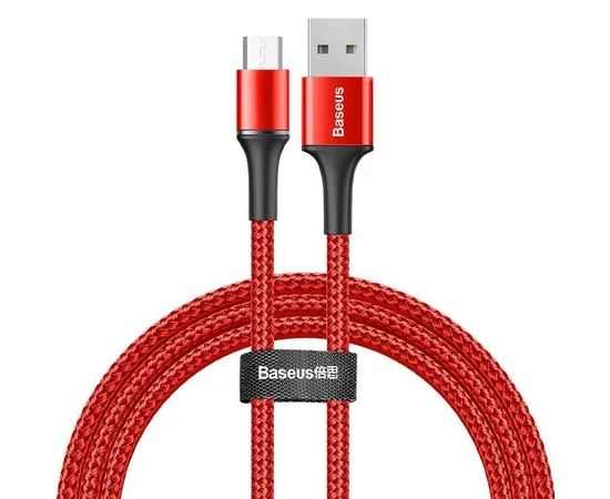 Дата кабель Baseus Halo Data Micro USB Cable 3A (1m) Красный