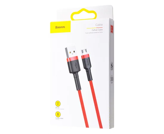 Дата кабель Baseus Cafule MicroUSB Cable 2.0A (3m) Красный