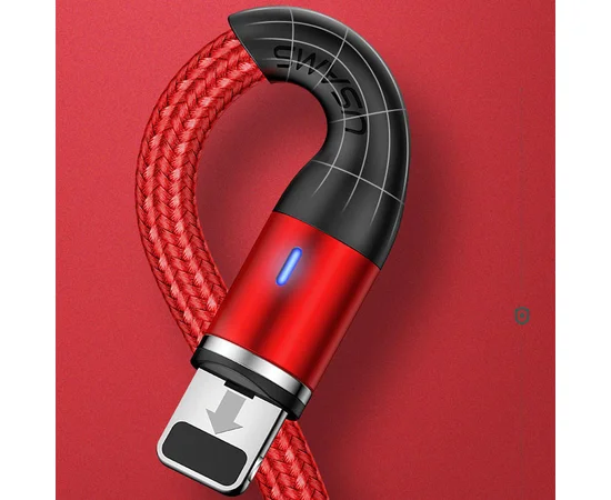 Дата кабель USAMS US-SJ333 U29 Magnetic USB to Lightning (1m) Красный