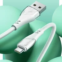 Дата кабель Usams US-SJ494 U65 Liquid Silicone USB to Type-C 3A 1m Білий