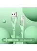 Дата кабель Usams US-SJ494 U65 Liquid Silicone USB to Type-C 3A 1m Зеленый