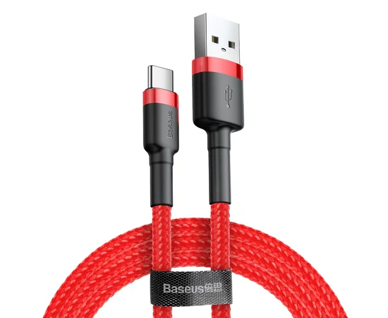Дата кабель Baseus Cafule Type-C Cable 3A (0.5m) Красный